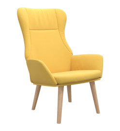 Chaise de relaxation Jaune moutarde Tissu