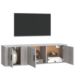 Ensemble de meubles TV 2 pcs Sonoma gris Bois d'ingénierie