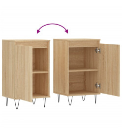 Buffets 2 pcs chêne sonoma 40x35x70 cm bois d'ingénierie