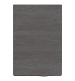 Étagère murale gris foncé 40x60x4 cm bois chêne massif traité