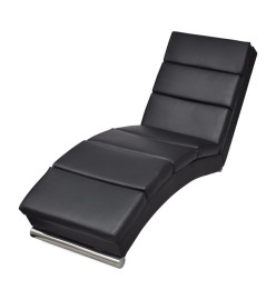 Chaise longue Noir Similicuir