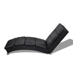 Chaise longue Noir Similicuir