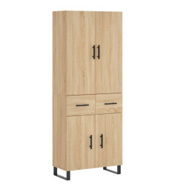 Buffet haut Chêne sonoma 69,5x34x180 cm Bois d'ingénierie