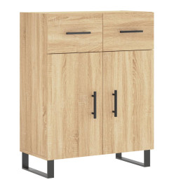 Buffet haut Chêne sonoma 69,5x34x180 cm Bois d'ingénierie