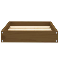 Lit pour chien Marron miel 51,5x44x9 cm Bois de pin solide