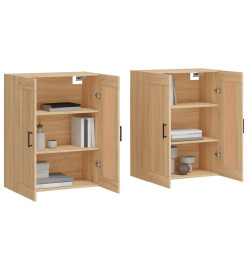 Armoires murales 2 pcs chêne sonoma bois d'ingénierie