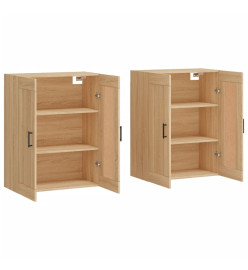 Armoires murales 2 pcs chêne sonoma bois d'ingénierie