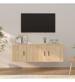 Ensemble de meubles TV 2 pcs chêne sonoma bois d'ingénierie