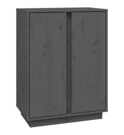 Buffet Gris 60x35x80 cm Bois massif de pin