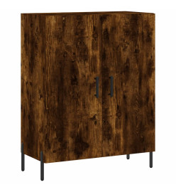 Buffet chêne fumé 69,5x34x90 cm bois d'ingénierie