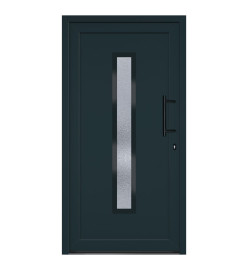 Porte d'entrée anthracite 108x208 cm PVC