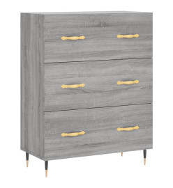 Buffet haut Sonoma gris 69,5x34x180 cm Bois d'ingénierie