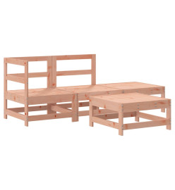 Salon de jardin 4 pcs avec coussins bois massif douglas