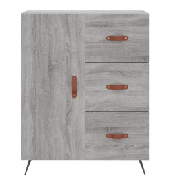 Buffet haut Sonoma gris 69,5x34x180 cm Bois d'ingénierie