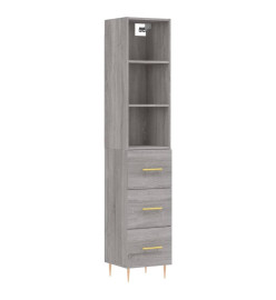 Buffet haut Sonoma gris 34,5x34x180 cm Bois d'ingénierie