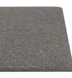 Panneaux muraux 12 pcs Gris clair 90x15 cm Tissu 1,62 m²