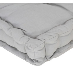 Coussin de plancher de palette Coton 120x40x7 cm Gris