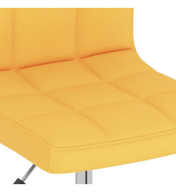 Chaises pivotantes à manger lot de 2 jaune moutarde tissu