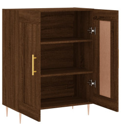 Buffet chêne marron 69,5x34x90 cm bois d'ingénierie