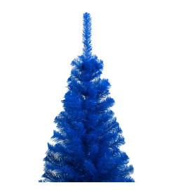 Arbre de Noël artificiel avec LED et boules Bleu 150 cm PVC