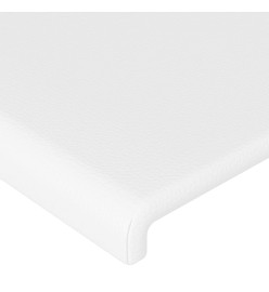 Tête de lit à LED Blanc 203x16x118/128 cm Similicuir
