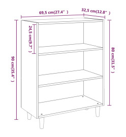 Buffet Gris béton 69,5x32,5x90 cm Bois d'ingénierie