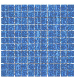 Carreaux mosaïque 11 pcs Bleu 30x30 cm Verre