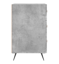 Table de chevet gris béton 40x40x66 cm bois d'ingénierie