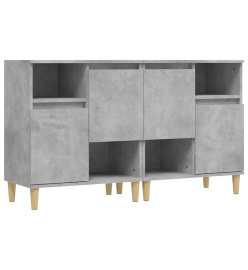 Buffets 2 pcs gris béton 60x35x70 cm bois d'ingénierie