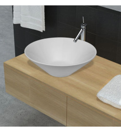 Lavabo de salle de bain en porcelaine Blanc