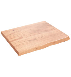 Dessus de table marron clair 60x50x2 cm bois chêne traité
