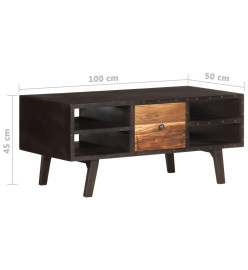 Table basse 100x50x45 cm Bois de récupération massif