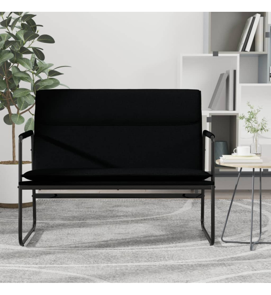 Banc Noir 100x64x80 cm Tissu