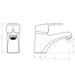 SCHÜTTE Mitigeur de lavabo BATONI chrome