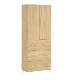 Buffet haut Chêne sonoma 69,5x34x180 cm Bois d'ingénierie