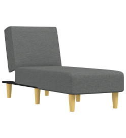 Chaise longue gris foncé tissu