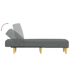 Chaise longue gris foncé tissu