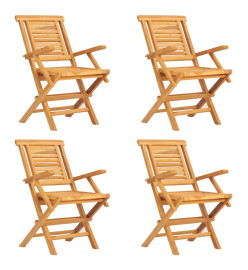 Ensemble à dîner de jardin 5 pcs Bois de teck massif