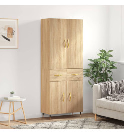 Buffet haut Chêne sonoma 69,5x34x180 cm Bois d'ingénierie