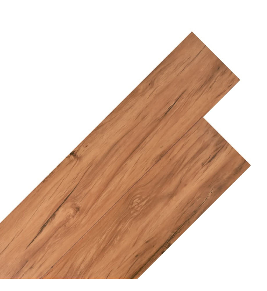 Planches de plancher PVC Non auto-adhésif 5,26 m² Orme naturel