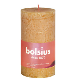 Bolsius Bougies pilier rustiques 8 pcs 100x50 mm Jaune nid d'abeilles