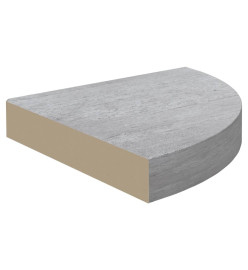 Étagères d'angle murales 4 pcs Gris béton 35x35x3,8 cm MDF