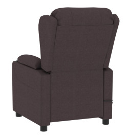 Fauteuil électrique de massage Marron foncé Tissu