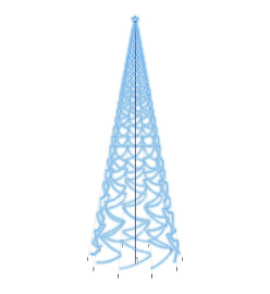 Sapin de Noël avec piquet 3000 LED Bleues 800 cm