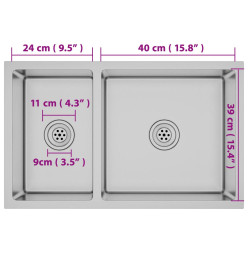 Évier de cuisine Acier inoxydable