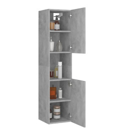 Armoire de salle de bain Gris béton 30x30x130 cm Aggloméré