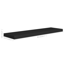 Étagère murale flottante Noir 90x23,5x3,8 cm MDF