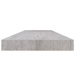 Étagère murale flottante Gris béton 120x23,5x3,8 cm MDF