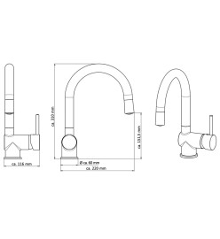 SCHÜTTE Mitigeur d'évier avec LED STELLA chrome