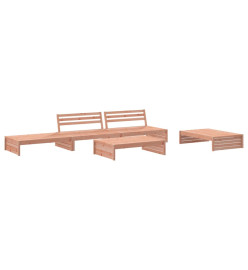 Salon de jardin 5 pcs avec coussins bois massif douglas